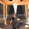 Fancy Party Sequence Black Saree