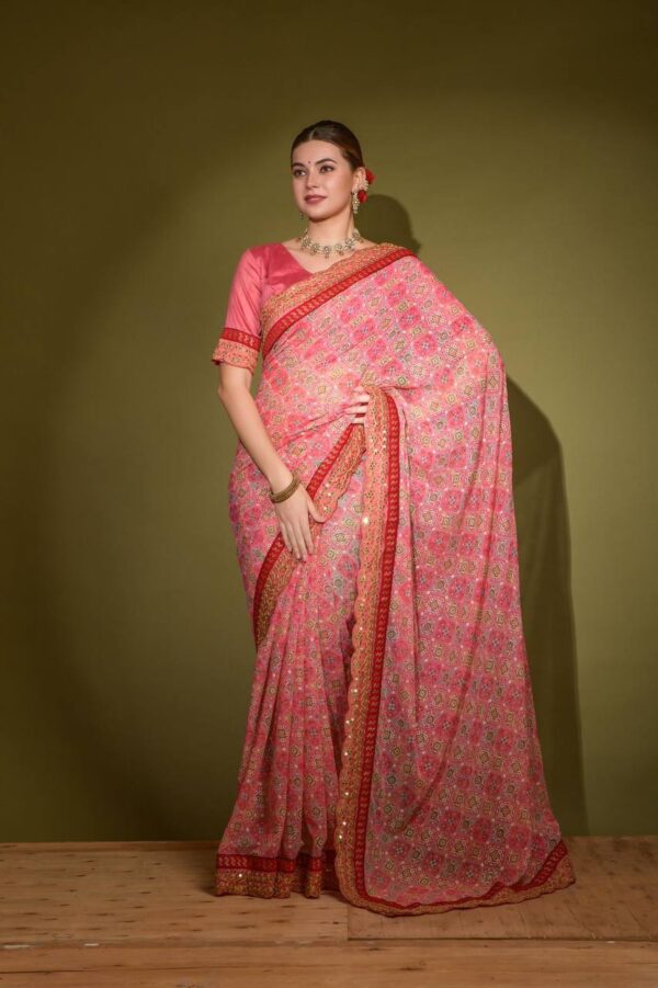 Pink Saree