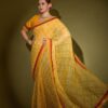 Wedding Patola Design Yellow Saree