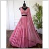 Wedding Designer Baby Pink Semi Stitched Choli - With Stitched Service