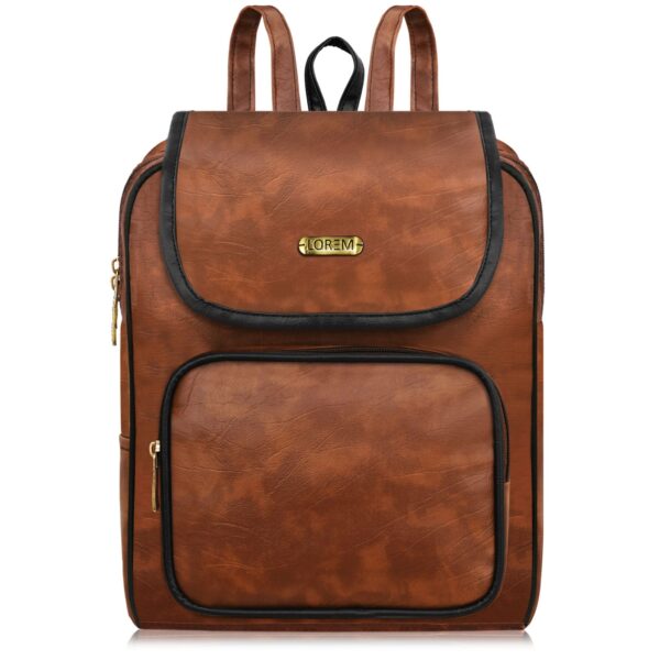 Leather ladies backpack for everyday use