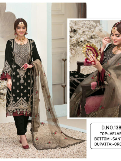 Black Pakistani Party Wear Suits