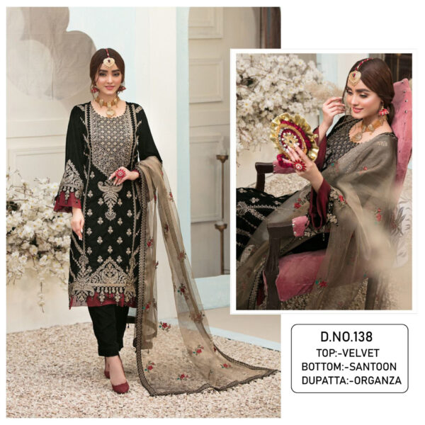 Black Pakistani Party Wear Suits