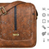 Faux leather brown sling bag