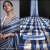 Blue Sequence Party Wear Satin Saree