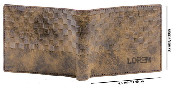 Men's wallet with laser-cut design