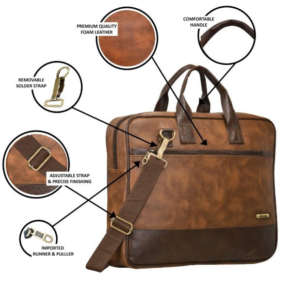 Brown Customized laptop bag