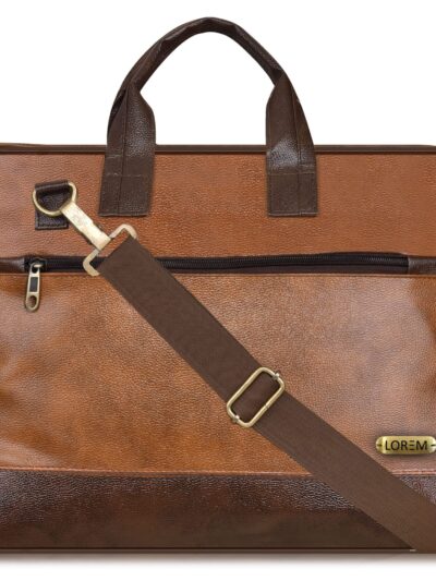 Brown Personalized laptop bag