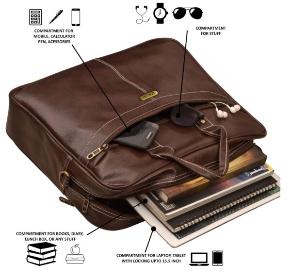 Brown Customized laptop bag