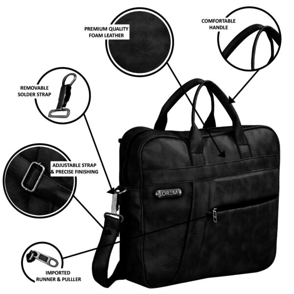 black Neoprene laptop bag