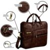 brown TSA-approved laptop bag