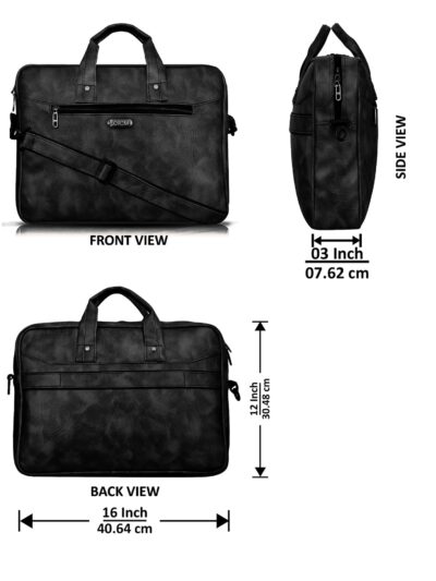 Black Detachable laptop bag