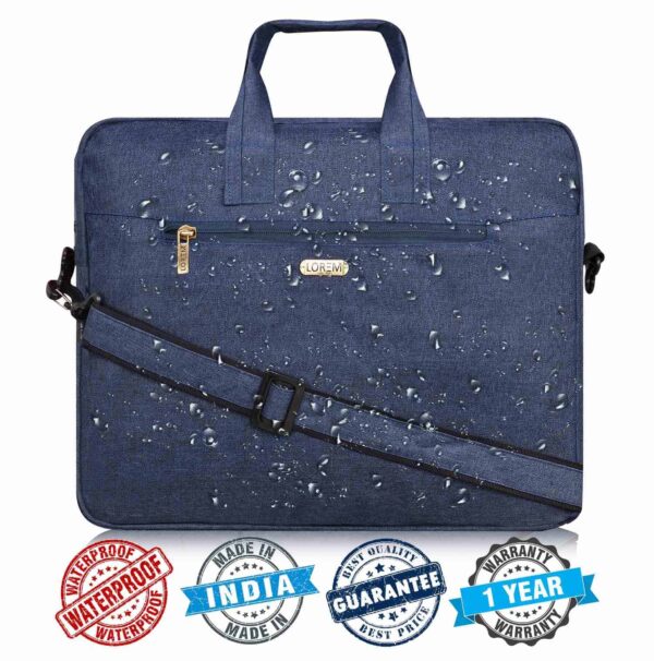 Blue Airport-friendly laptop bag