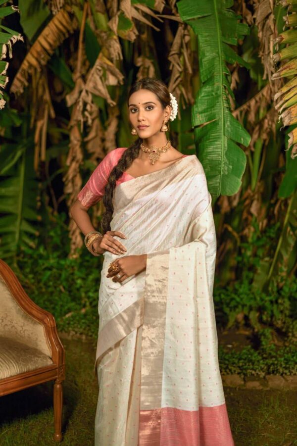 Wedding Traditional White Saree