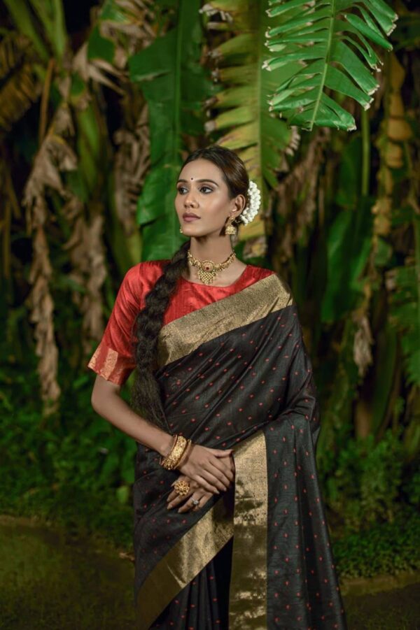 Bollywood Fancy Silk Black Saree