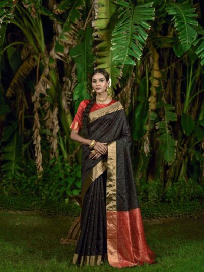 Bollywood Fancy Silk Black Saree