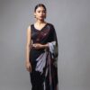 Designer Black Saree with Lace Border