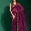 Bollywood Stylish Purple Saree