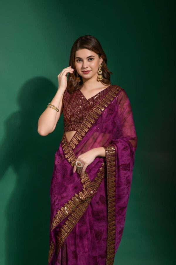 Purple Saree