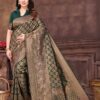 Traditional Design Silk Green Saree