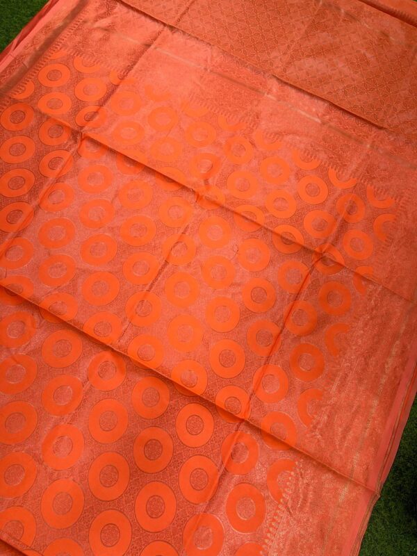 Orange Saree For Festival Wear