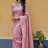 Bollywood Party wear Pink Saree