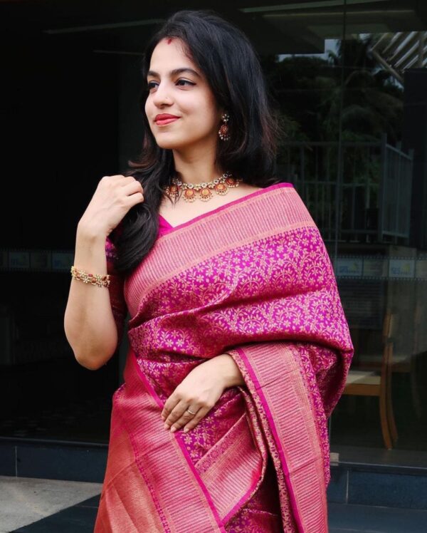 Wedding Designer Silk Pink Saree