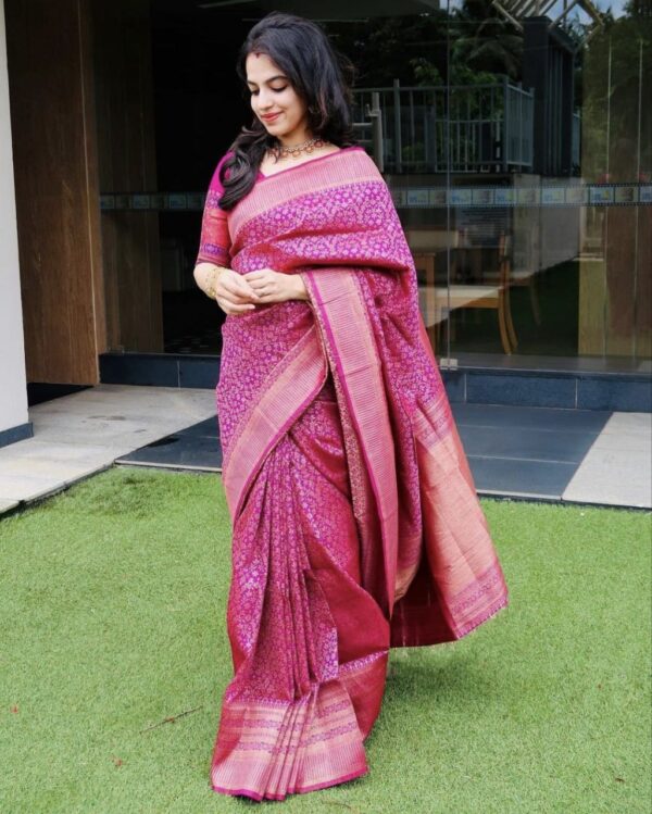 Wedding Designer Silk Pink Saree