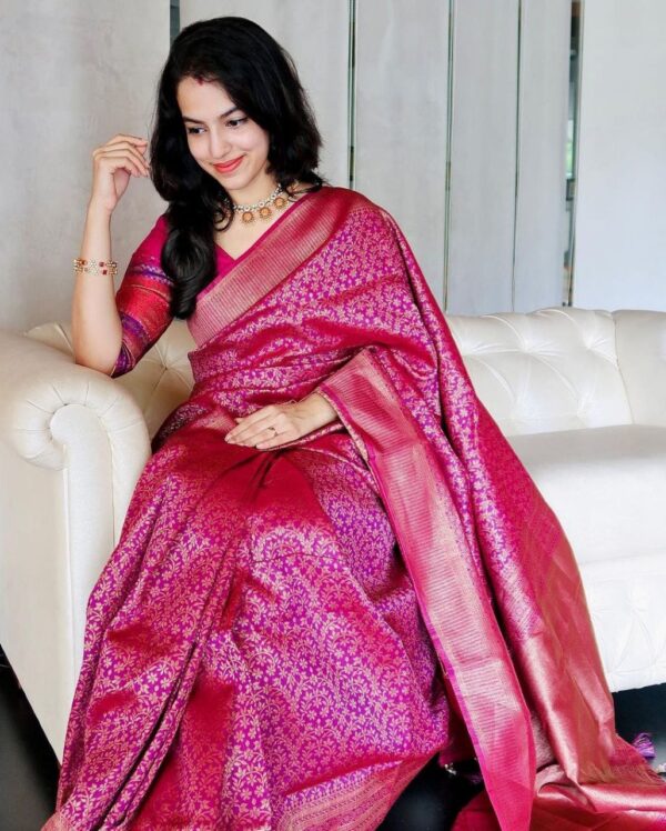 Wedding Designer Silk Pink Saree