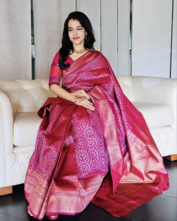 Wedding Designer Silk Pink Saree