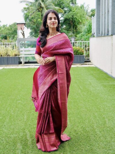 Wedding Designer Silk Pink Saree