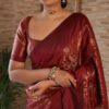 Maroon Saree