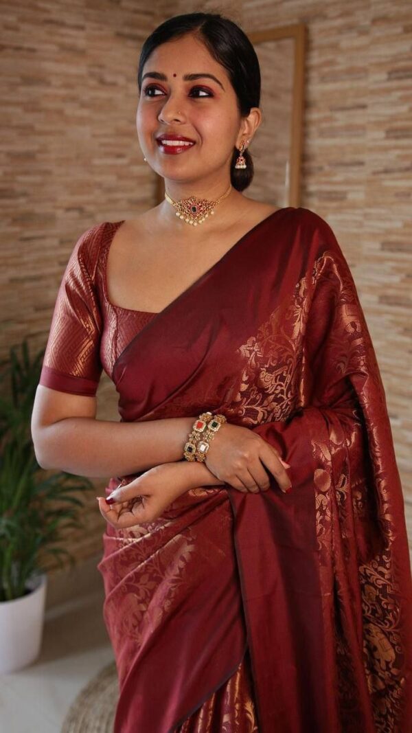 Maroon Saree