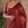 Maroon Saree