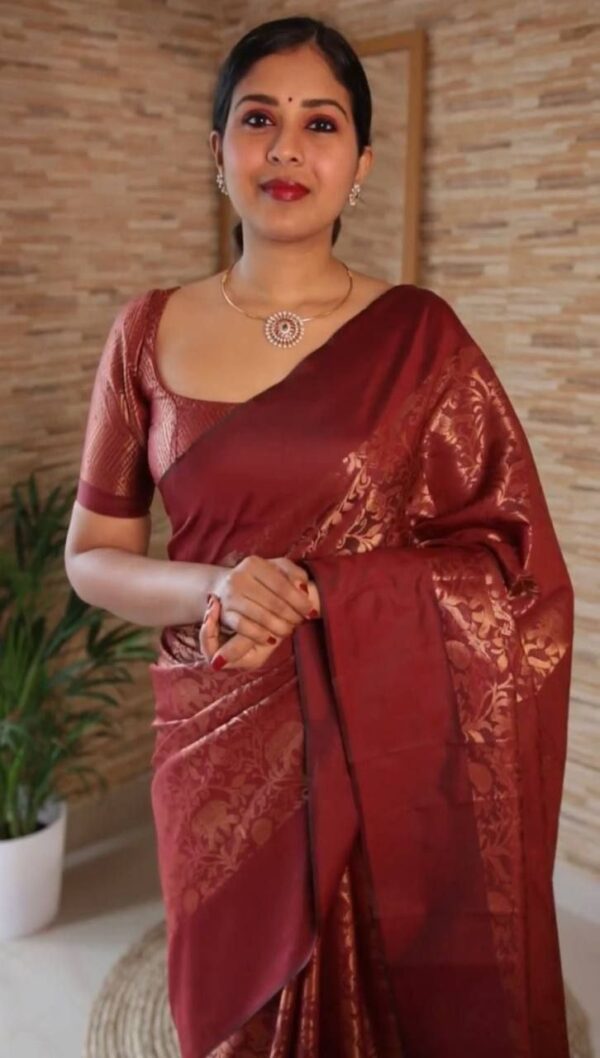 Maroon Saree