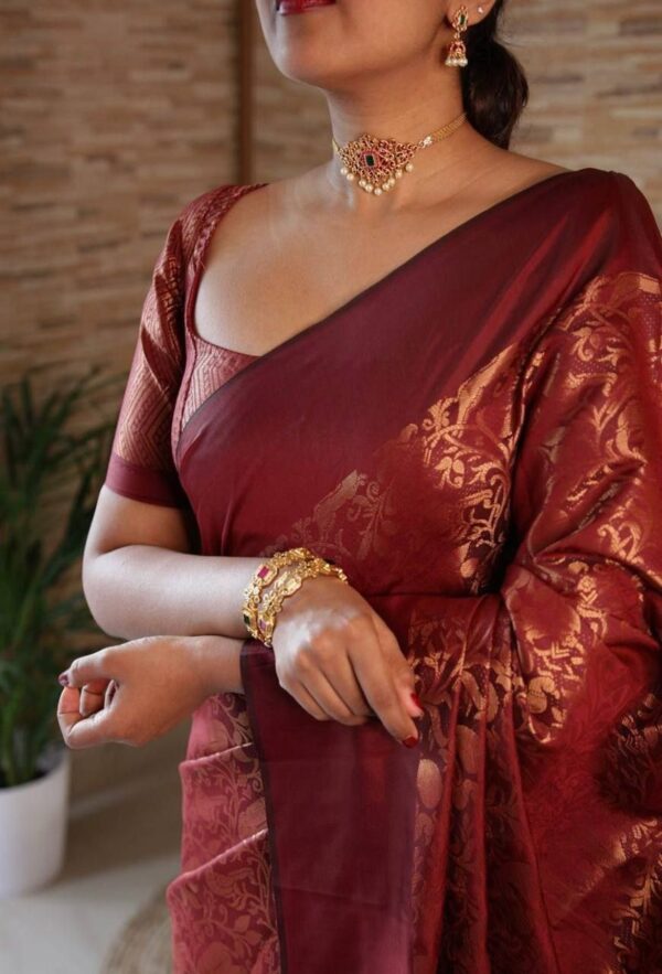 Maroon Saree