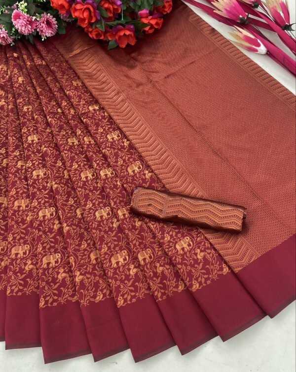 Maroon Saree