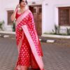 Wedding Festival Silk Red Saree