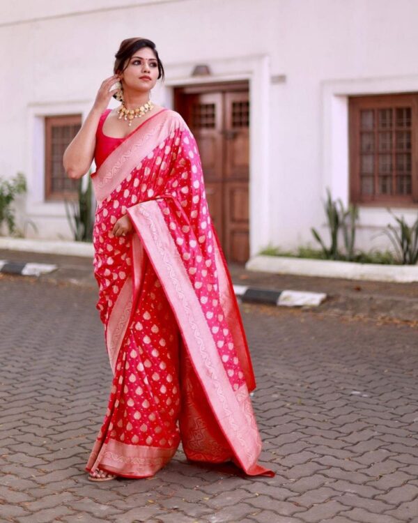 Wedding Festival Silk Red Saree