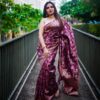 Banarasi Purple Saree for Wedding