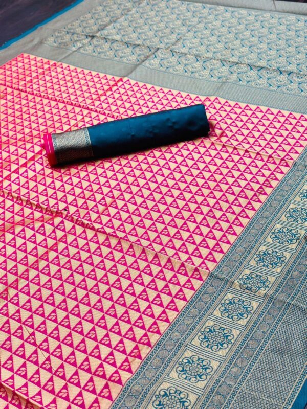 Latest Fashion Banarasi Pink Saree