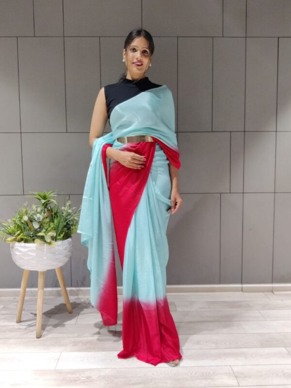 Reday To Wear Georgette Belted Saree For Women