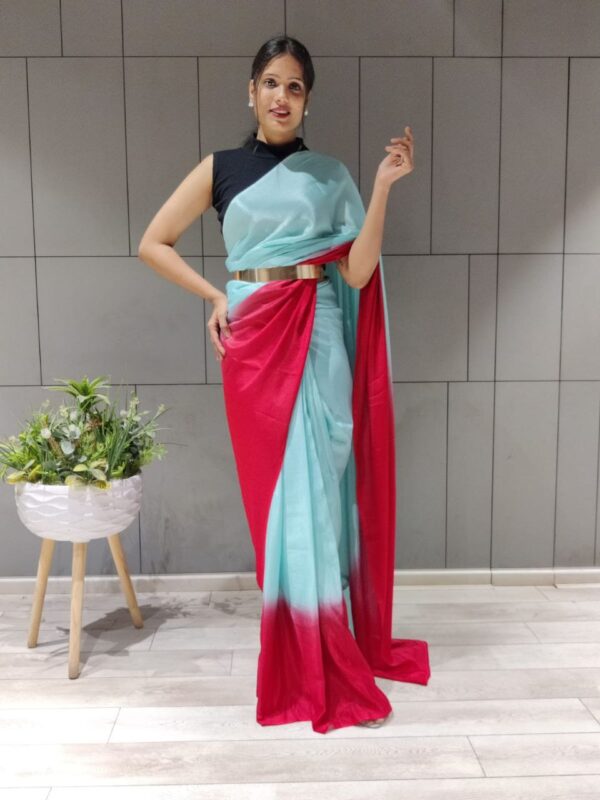 Reday To Wear Georgette Belted Saree For Women