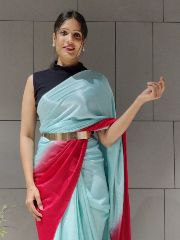 Reday To Wear Georgette Belted Saree For Women