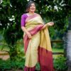 Women Stylish Wedding Silk Yellow Saree