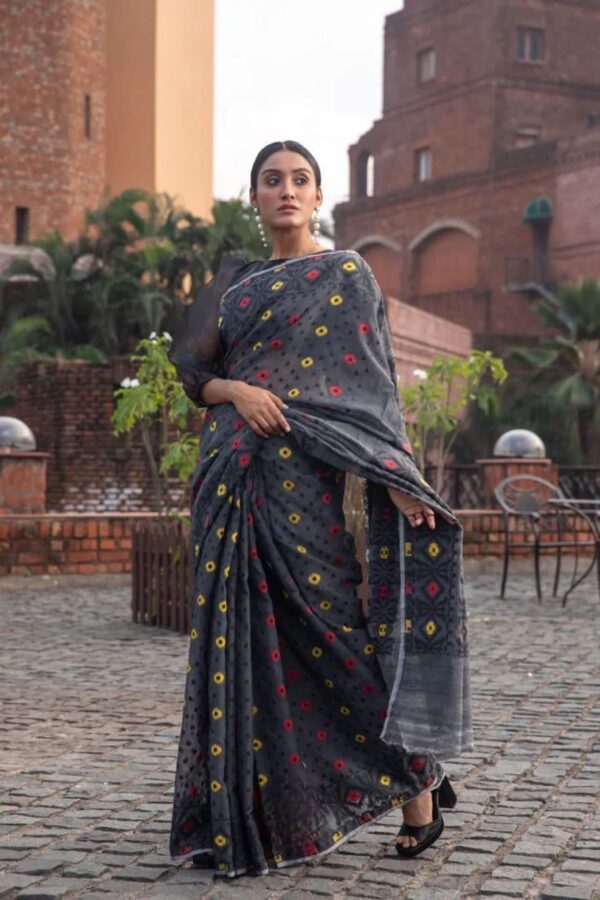 Cotton Bollywood Fancy Grey Saree