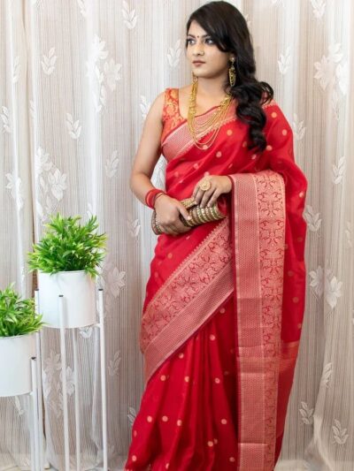 Banarasi Wedding Silk Red Saree