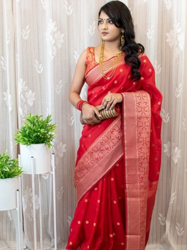 Banarasi Wedding Silk Red Saree