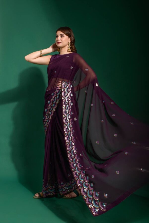 Purple Saree