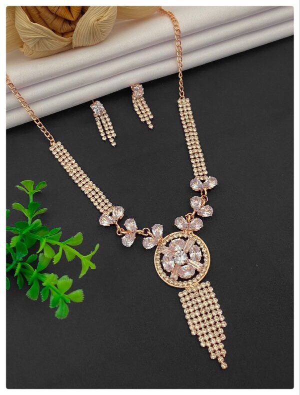 American Diamond Necklace Set & Earings